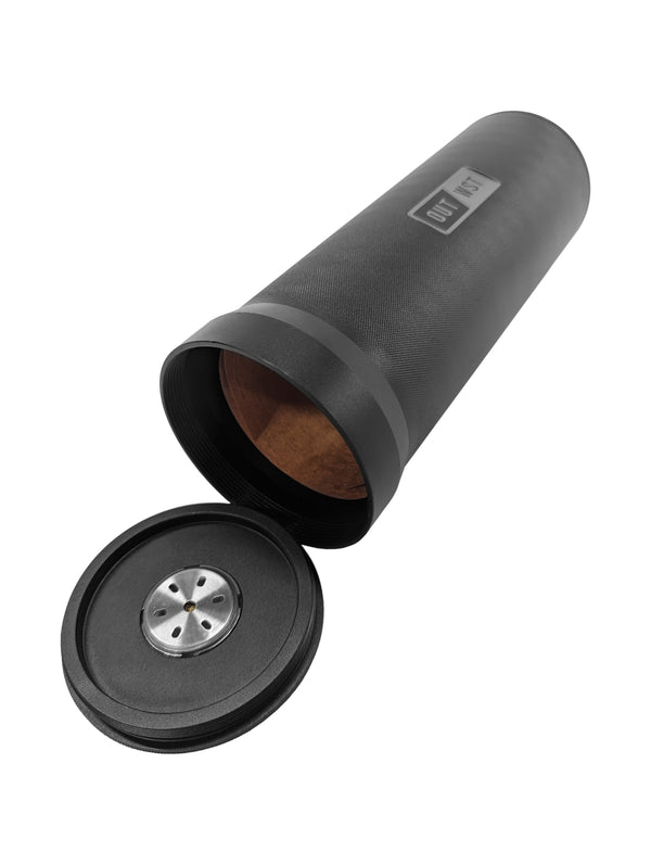 The "Smokestack" Portable Humidor - Coalfire Black