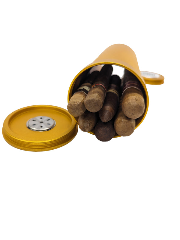 The "Smokestack" Portable Humidor - Yukon Gold